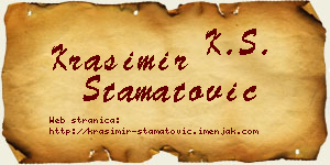 Krasimir Stamatović vizit kartica